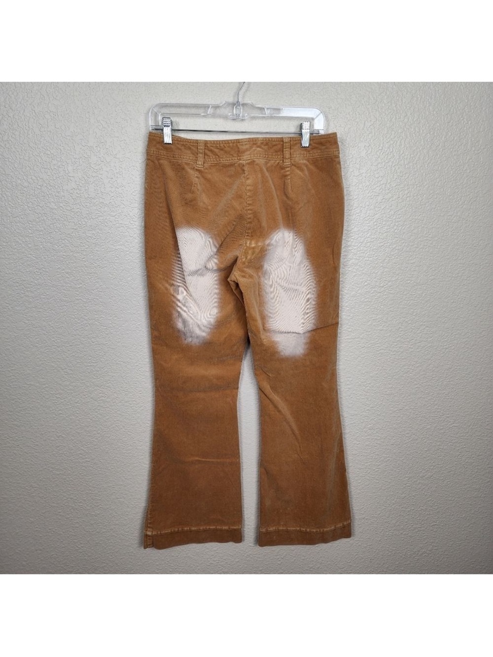 ivy jane Caramel Tan Corduroy Flare Pants with White Front Panels - Picture 2 of 5